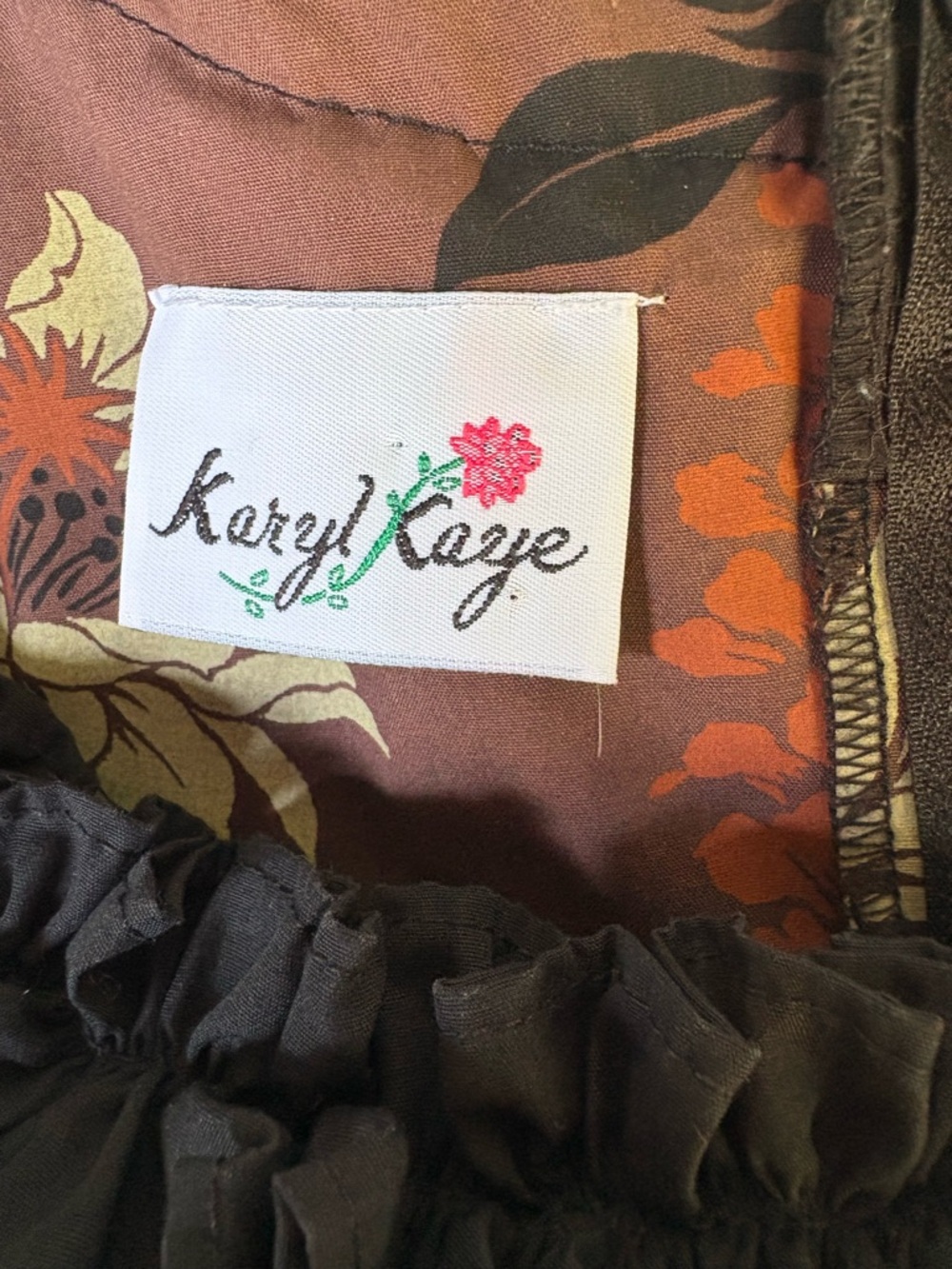 Vintage Karyl  Kaye Ruffle Floral 🌺Hawaiian 🌺 Muumuu Maxi Dress - Picture 6 of 9